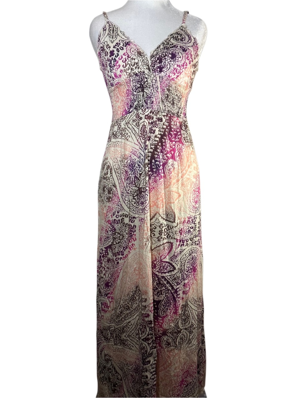 Y2K Style Jaclyn Smith Paisley & Cheetah Maxi Dress